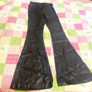 EUC faux leather stretch pants